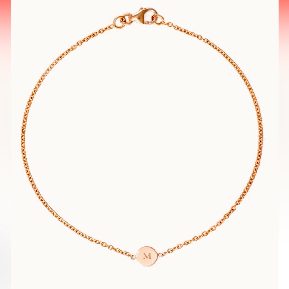 14K Gold ‘M’ Initial Bracelet